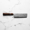 Hatsukokoro Hikari SLD Damascus Kurozome Nakiri 160mm - Sandalwood