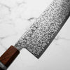Hatsukokoro Hikari SLD Damascus Kurozome Nakiri 160mm - Sandalwood