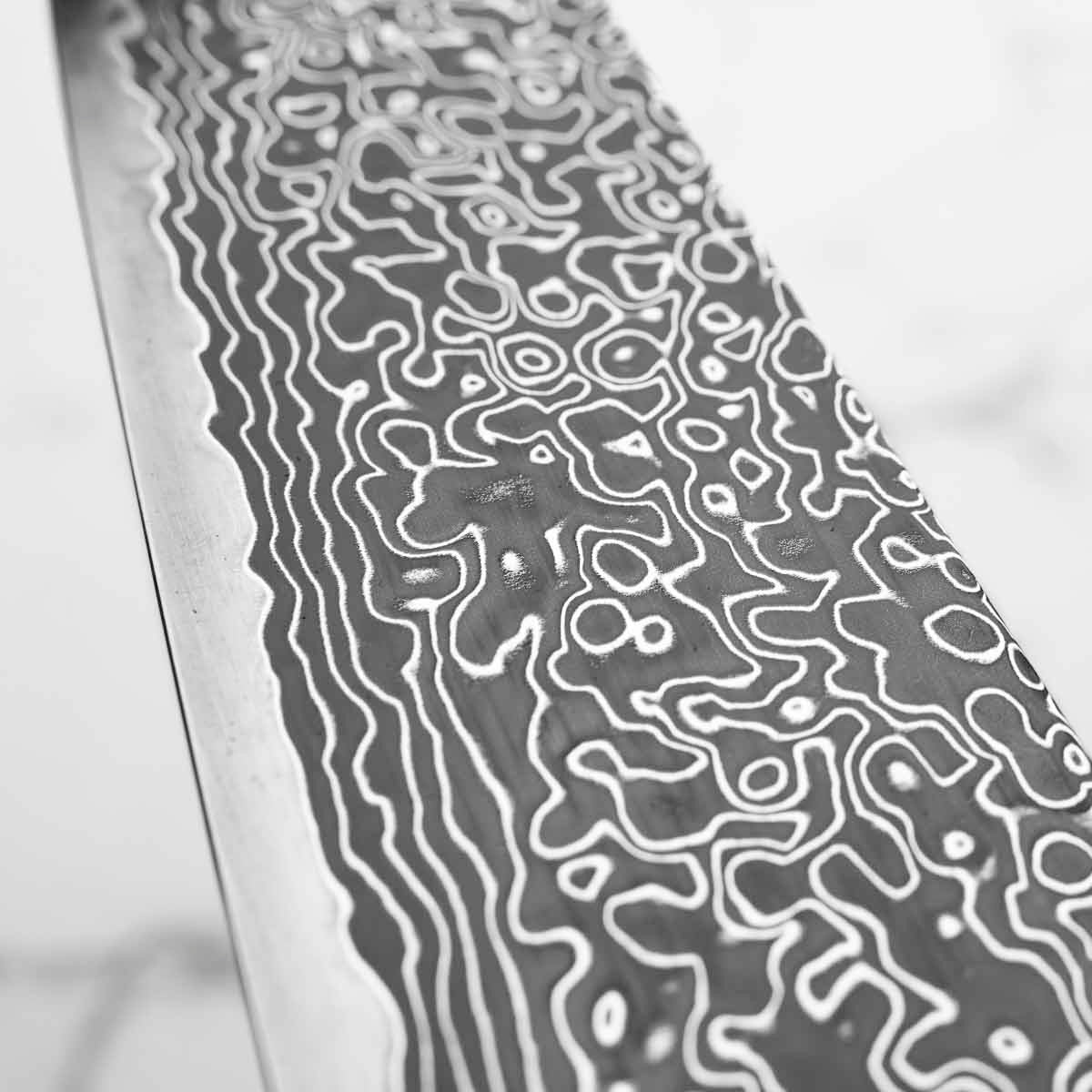 Hatsukokoro Ryuhyo Kurozome SG2 Damascus Bunka 180mm - Sandalwood