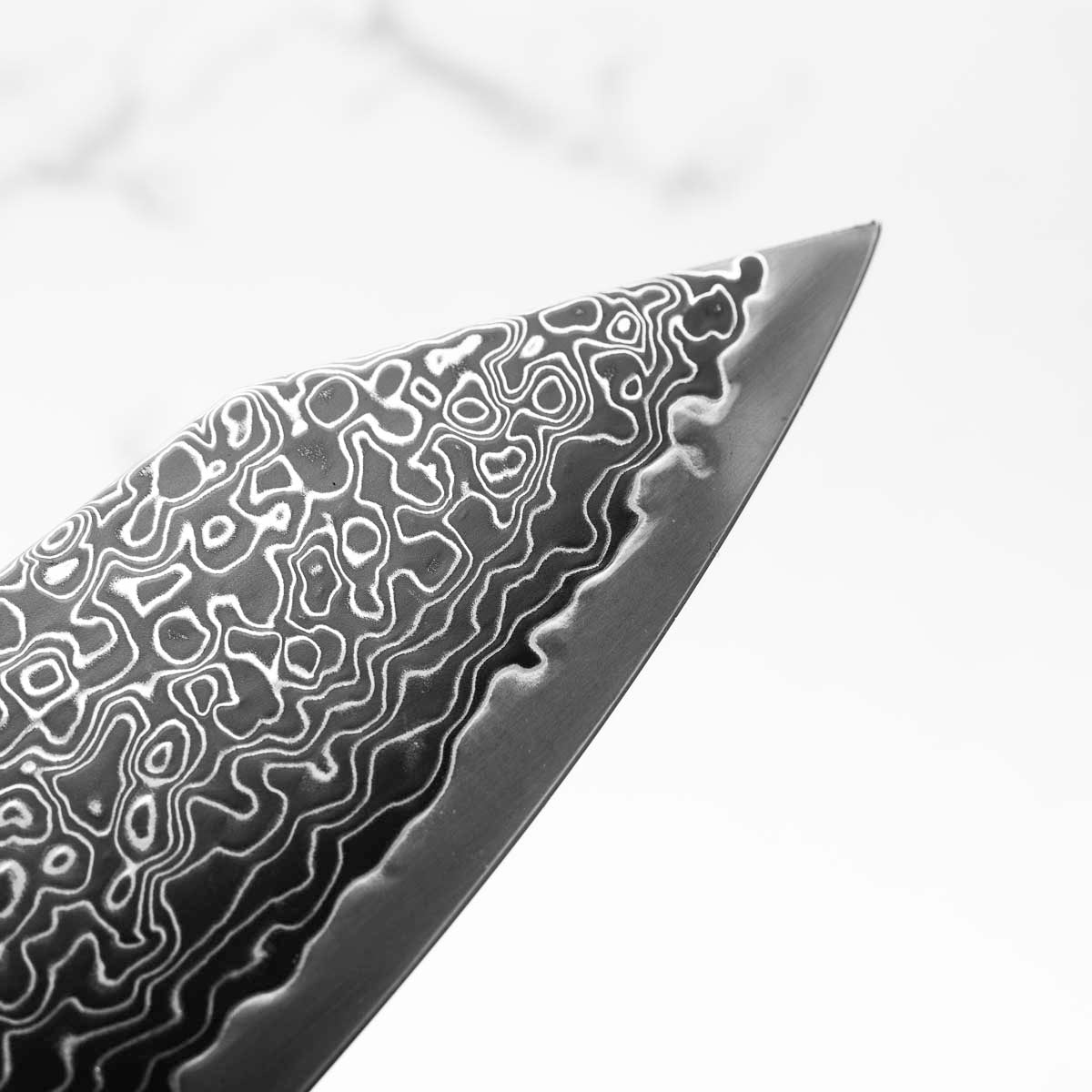 Hatsukokoro Ryuhyo Kurozome SG2 Damascus Bunka 180mm - Sandalwood