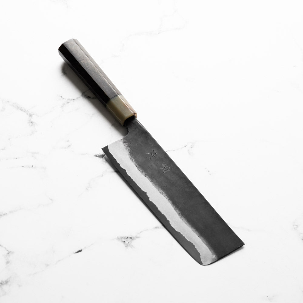 Morihei Munetsugu Blue 2 Kurouchi Nakiri 165mm