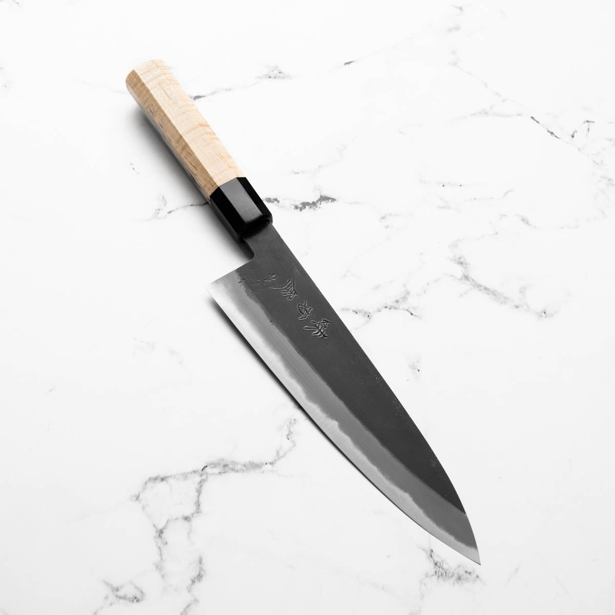 Mutsumi Hinoura Ajikataya White 2 Gyuto 210mm - Lauraceae & Black Horn