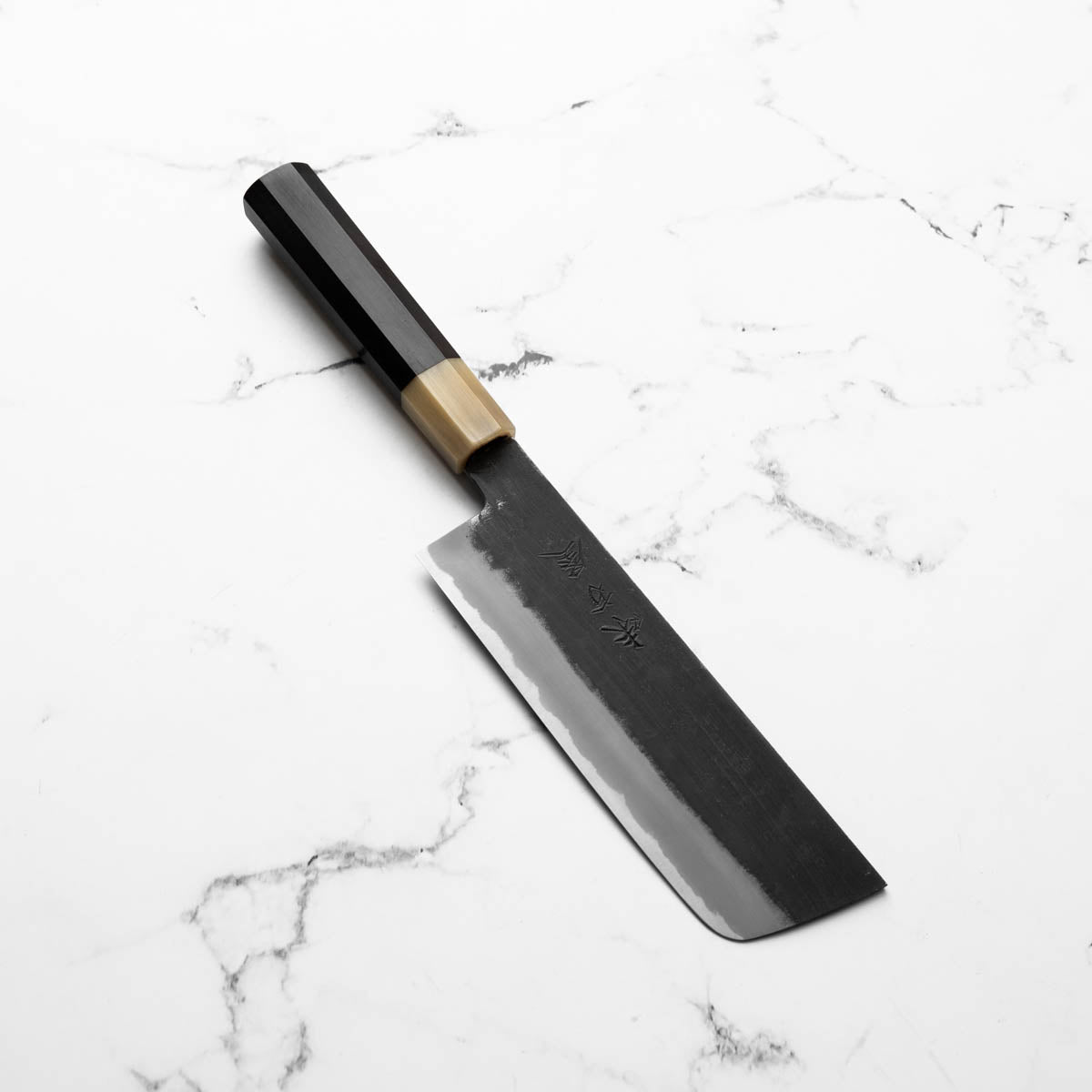 Mutsumi Hinoura Ajikataya White 2 Nakiri 165mm - Ebony & Blonde