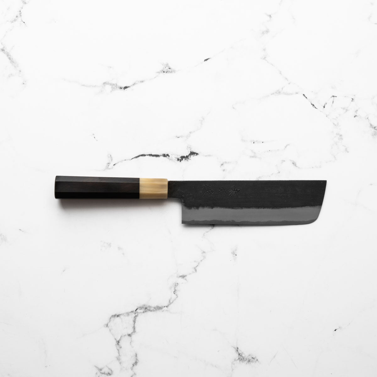 Mutsumi Hinoura Ajikataya White 2 Nakiri 165mm - Ebony & Blonde