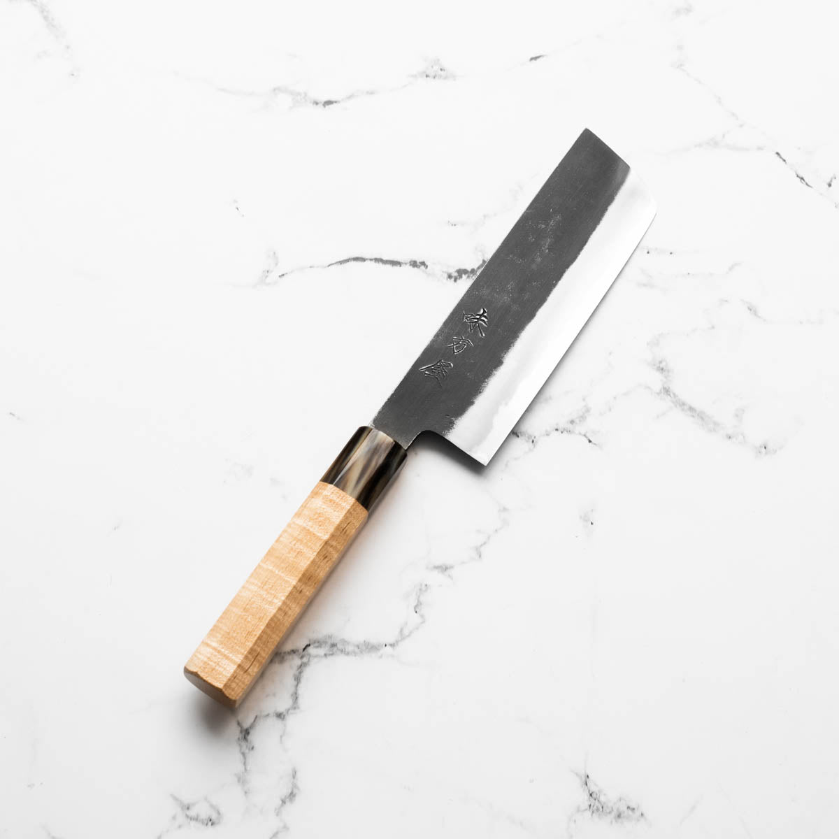 Mutsumi Hinoura Ajikataya White 2 Nakiri 165mm - Lauraceae & Black Horn