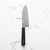 Nigara Hamono "Anmon" SG2 Damascus Santoku 180mm - Dark Carbon Fibre