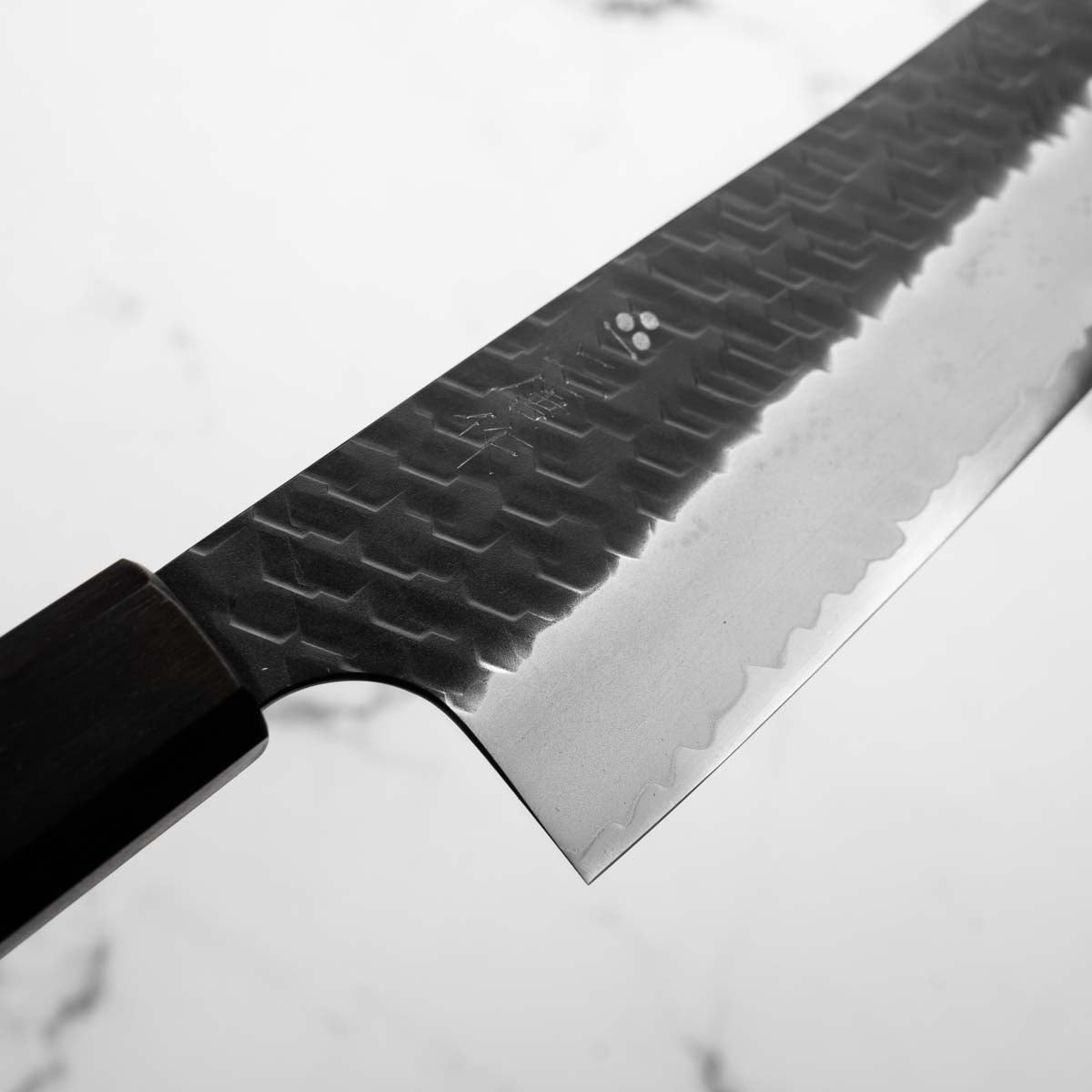 Nigara Hamono SG2 Kurouchi Tsuchime Bunka 180mm - Ebony