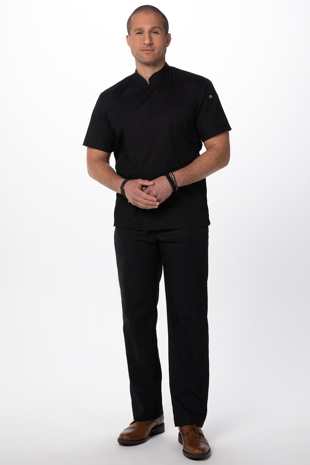 Cannes Press Stud Chef Jacket - Black