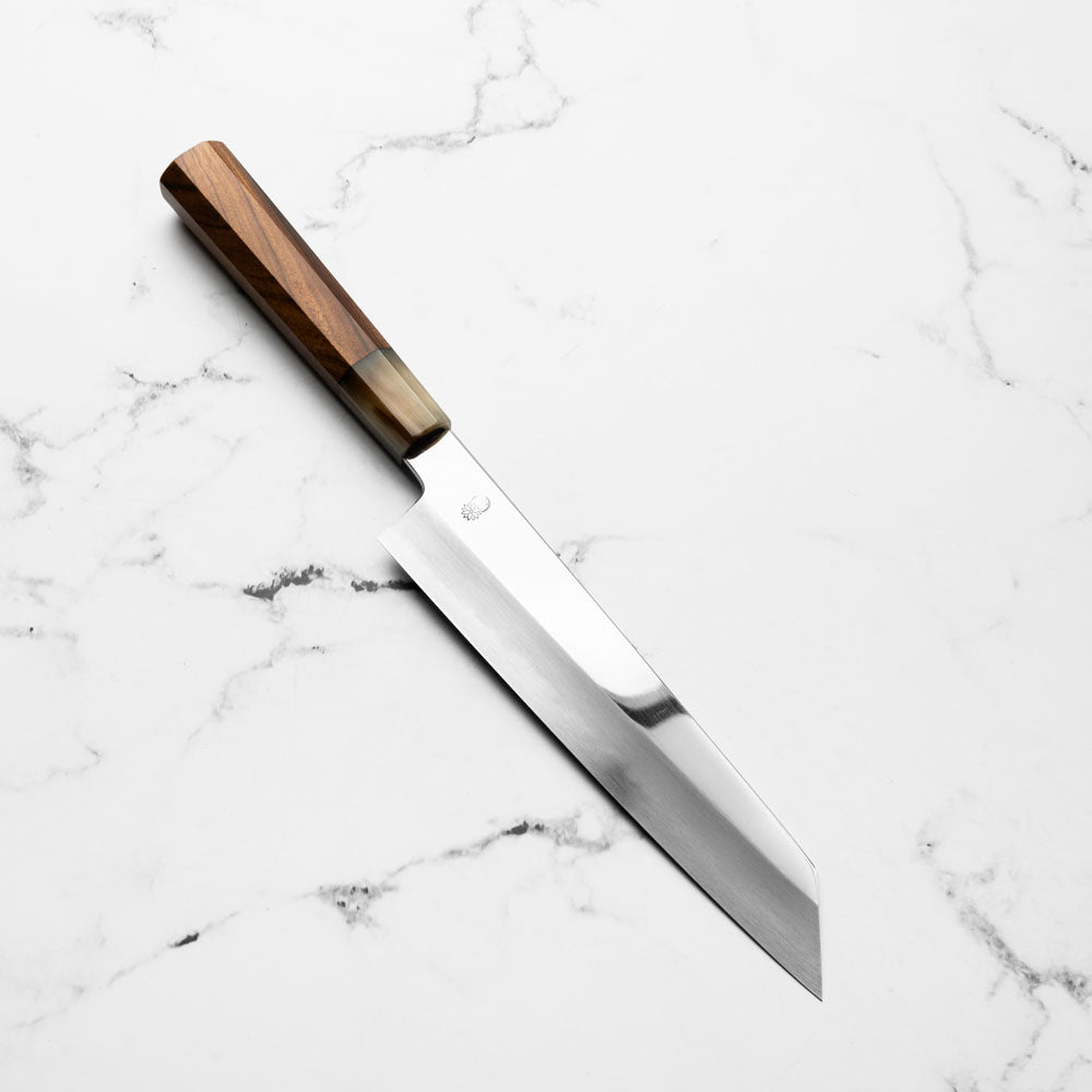 Sakai Kikumori "Choyo" Blue 1 Kiritsuke Gyuto 210mm - Quince