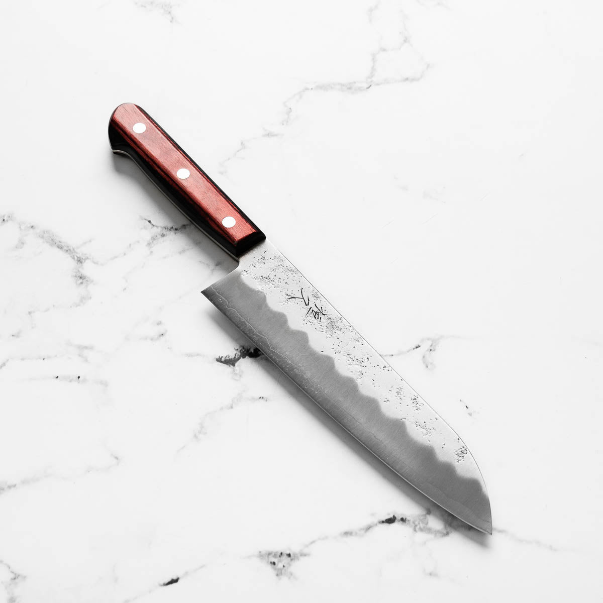 Tsunehisa Ginsan Nashiji Santoku 165mm - Western Handle