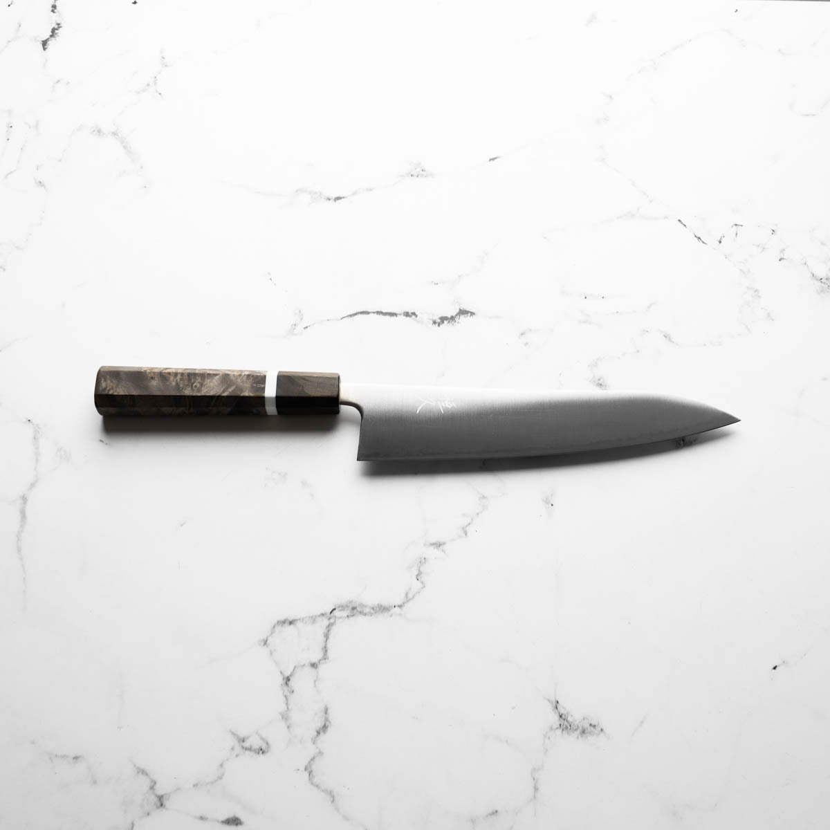 Tsunehisa Migaki Blue Super Gyuto 210mm - Maple White Stripe