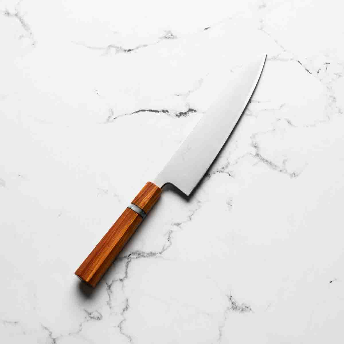 Tsunehisa Migaki Blue Super Gyuto 210mm - Sandalwood