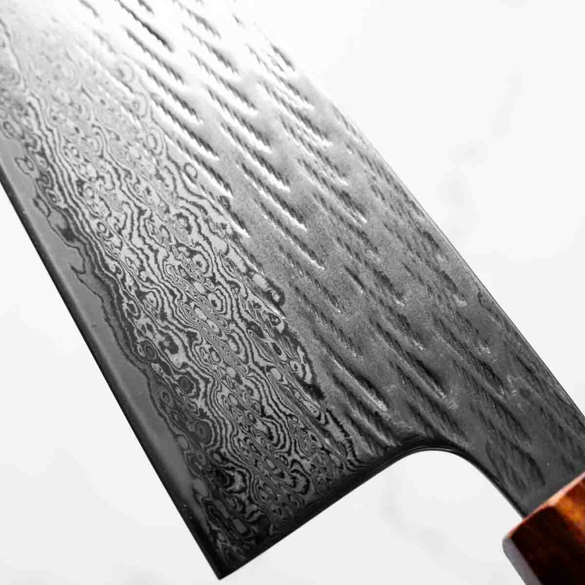 Tsunehisa AUS-10 Nawame Tsuchime Santoku 165mm - Sandalwood