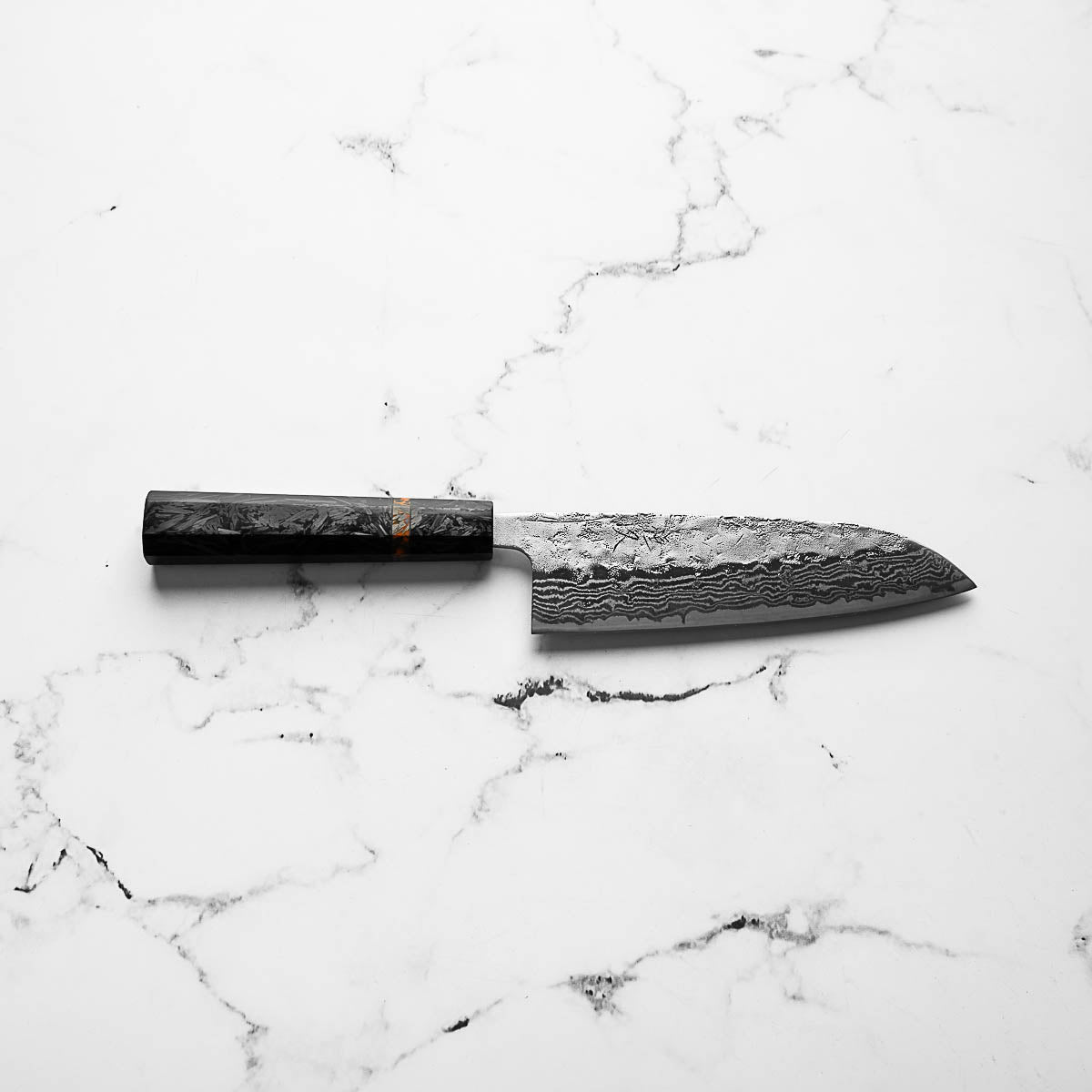 Tsunehisa SLD Washiji Santoku 165mm - Carbon Fibre