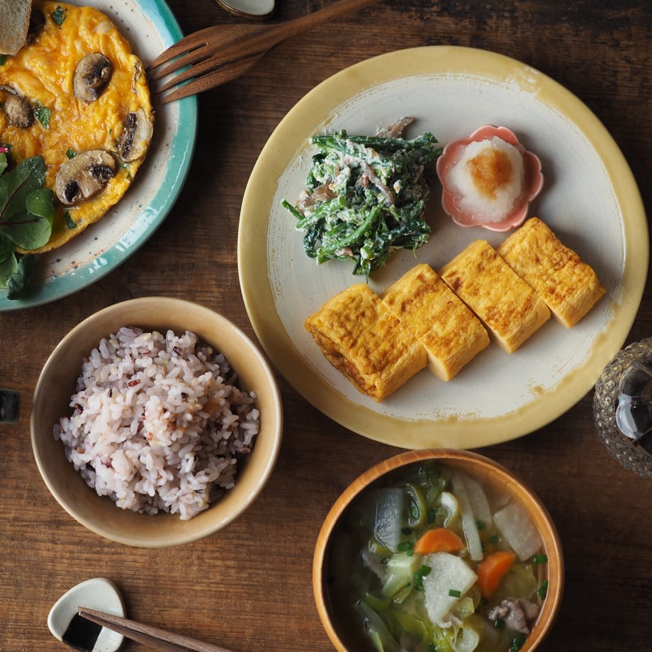 Bread & Rice Glossy Glaze Large Plate - Mont Blanc Mustard