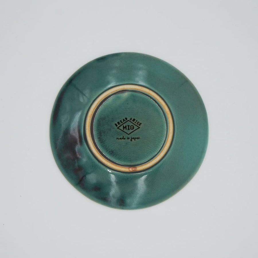 Bread & Rice Glossy Glaze Small Plate -Turkey Blue - detail view