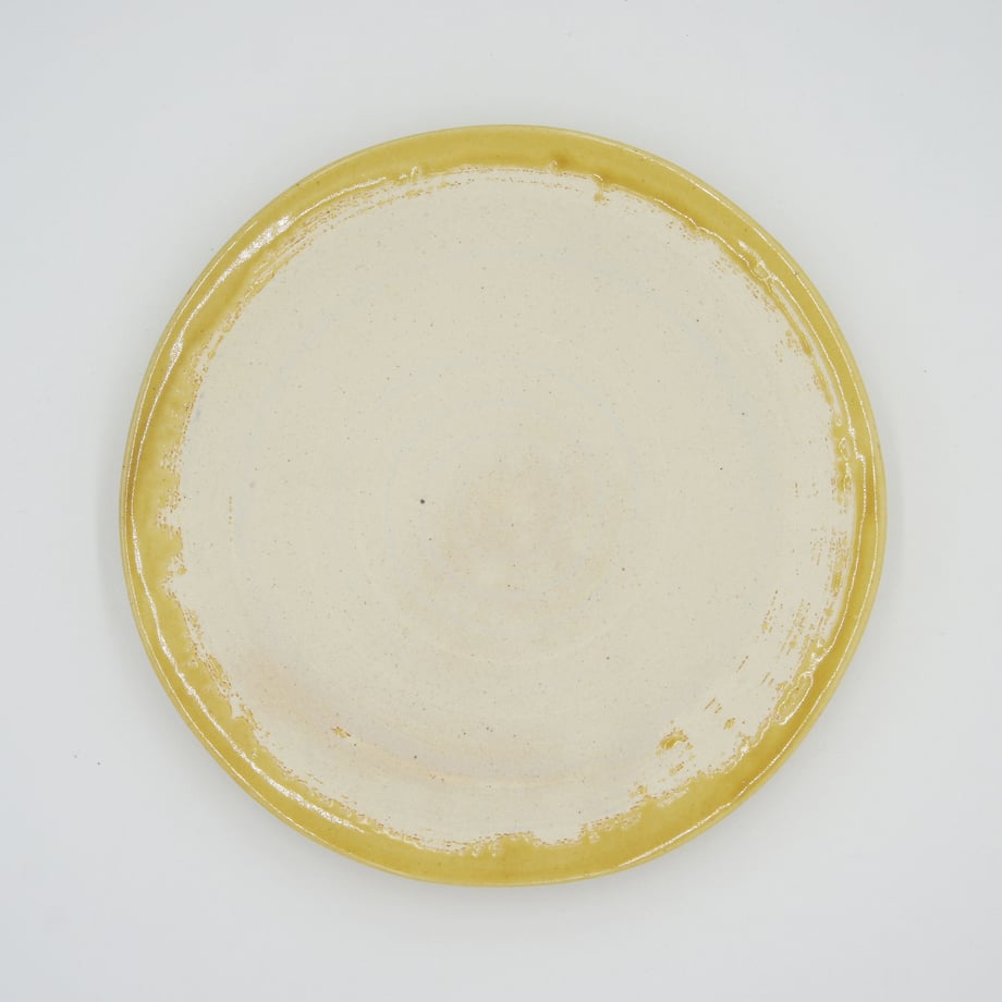 Bread & Rice Glossy Glaze Large Plate - Mont Blanc Mustard
