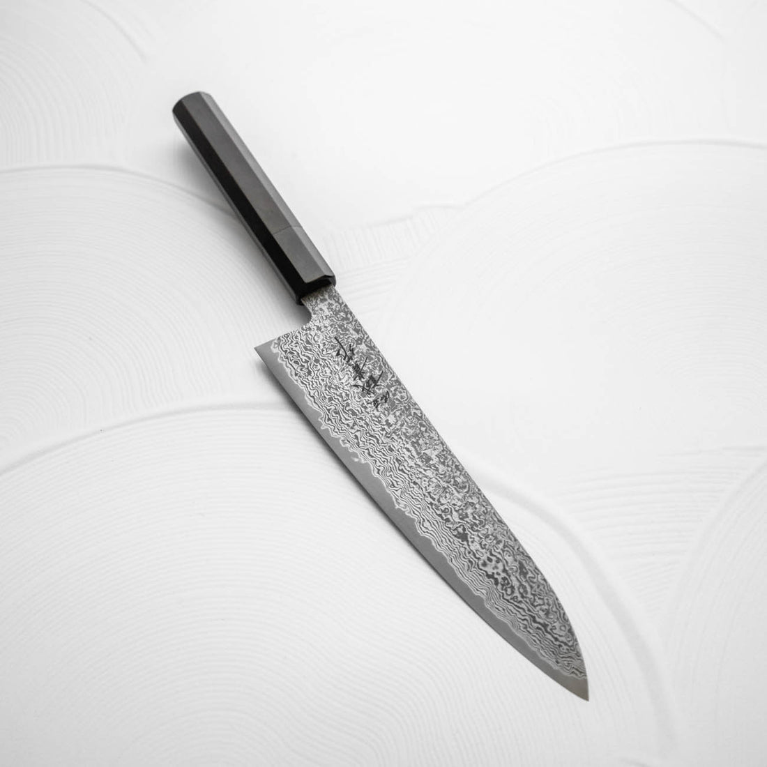 Shigeki Tanaka R2/SG2 Black Damascus Gyuto 210mm Ebony Chefs Edge