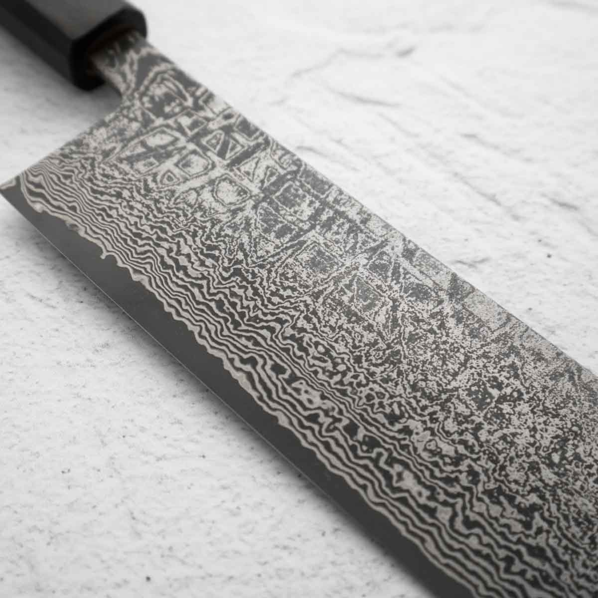Shiro Kamo SG2 Black Damascus Nakiri 165mm